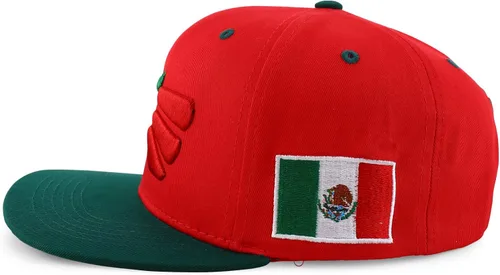 Vista 2 de Hecho en México Eagle 3D Gorra plana bordada a presión