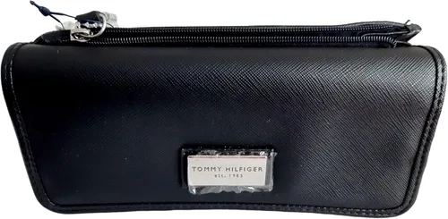 Vista 2 de Tommy Hilfiger Cartera con cremallera para mujer con múltiples compartimentos de almacenamiento, Negro -, Americana