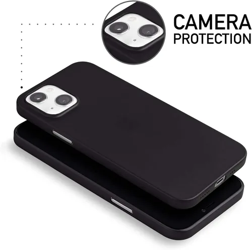 Vista 3 de totallee Funda delgada para iPhone 13, la más delgada y minimalista para Apple iPhone 13 (2021) (negro escarchado)