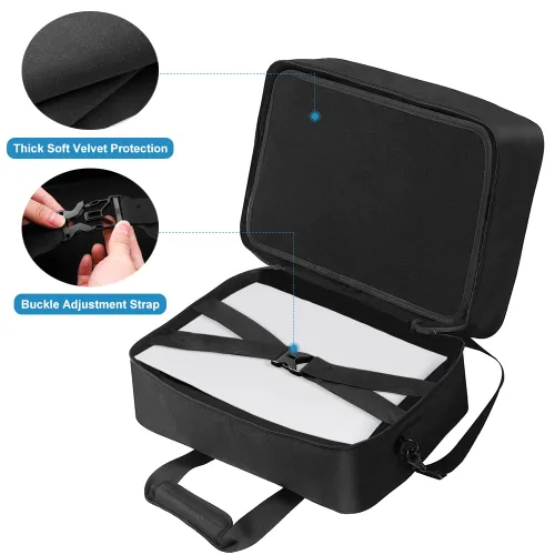 Vista 5 de TAYCASE Funda de transporte para PS5, funda de viaje grande compatible con Playstation 5, color negro