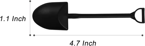 Vista 2 de Ouliget Cucharas con forma de pala, lindas cucharas de postre de plástico desechables, palas de cuchara de postre de helado, 100