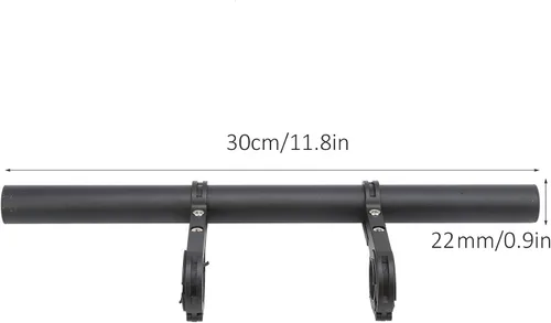 Vista 6 de Ejoyous Soporte de extensión, extensor de manillar doble de aleación de aluminio de 11.8 pulgadas para soportes de bicicleta, barras extensoras