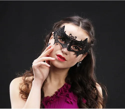 Vista 5 de Disfraz de esqueleto de Halloween para mujer capa de esqueleto de encaje con máscara de murciélago de mascarada disfraz de calavera de huesos