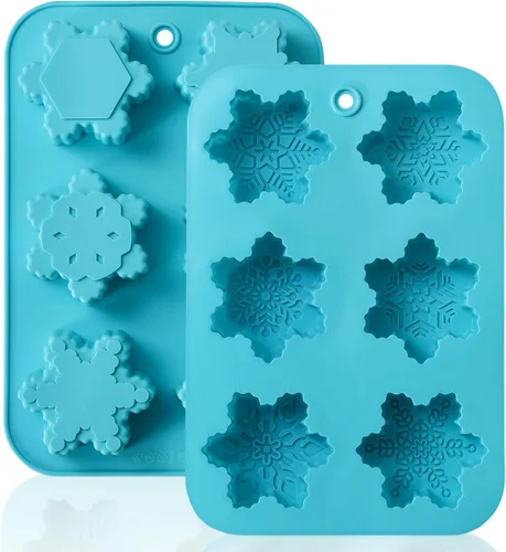 Vista 20 de HKNMTT Moldes de silicona para chocolate de Navidad, 2 piezas de moldes para hornear caramelos, molde en forma de árbol de Navidad 3D, bastón