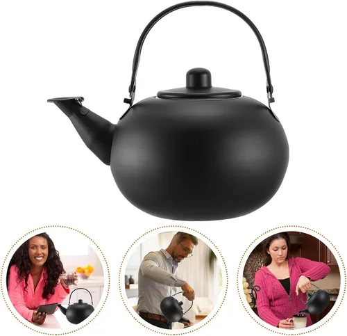 Vista 4 de Hervidor de té para estufa, hervidor de agua doméstico de ebullición rápida con silbato, práctica tetera para placa de inducción