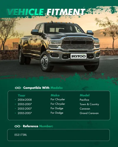 Vista 2 de Juego de 2 varillas de sujeción para Chrysler Pacifica 2005 – 2007 Chrysler Town Country Dodge Grand Caravan de SCITOO