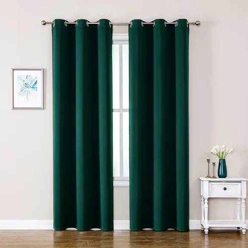 Vista 56 de ChrisDowa - Cortinas cortas para ventana de 40 pulgadas para dormitorio - Cortinas cortas con ojales y aislamiento térmico para oscurecer