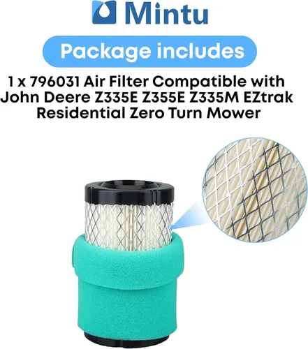 Vista 3 de Filtro de aire compatible con John Deere Z335E Z355E Z335M EZtrak Residential Zero Turn Mower se adapta a muchos otros modelos