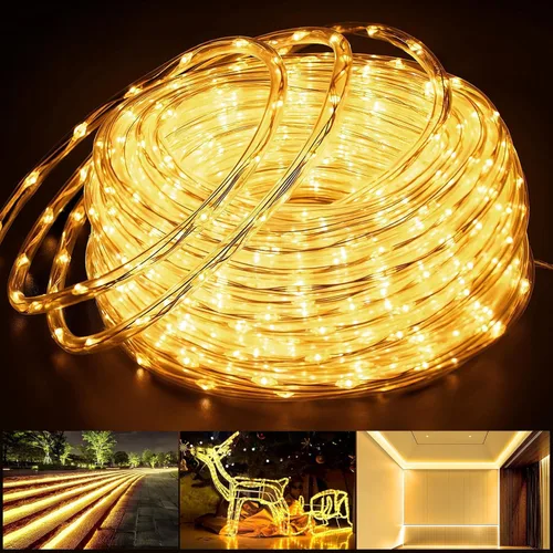 Vista 10 de OMIKA Luces de cuerda conectables de 66 pies con 800 LED para exteriores, luces de cuerda LED multicolor con enchufe y control remoto con Varios