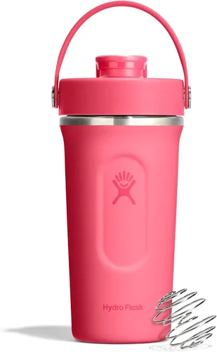 Vista 20 de Hydro Flask Botella agitadora – Botella de gimnasio de acero inoxidable aislada para preentrenamiento y proteína 24 onzas Agave Verde