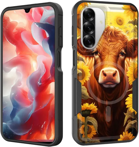 Vista 119 de Funda magnética para Galaxy A16 5G, [compatible con MagSafe] [protección contra caídas de grado militar] Funda resistente a prueba de golpes