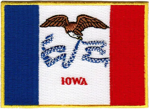 Vista 19 de Parche Bordado de la Bandera del Estado de Minnesota, Emblema MN, Planchado, Versión 2024