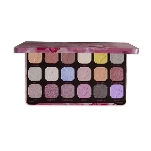 Vista 2 de Makeup Revolution Butterfly Forever - Paleta de sombras impecables, paleta de sombras de ojos, crea un aspecto de maquillaje de ojos de larga