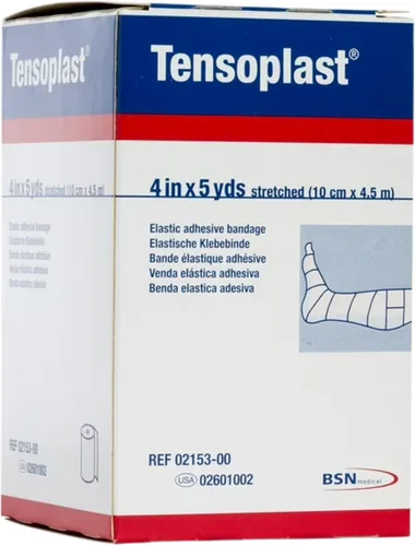 Vista 2 de Tensoplast 02601002 - Vendaje adhesivo elástico de 4" x 5 yardas de compresión media