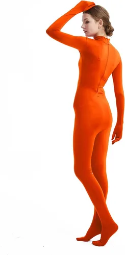 Vista 4 de Full Bodysuit - Disfraz de mujer sin capucha de elastano, leotardo, traje Zentai