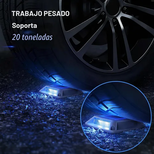 Vista 3 de Luces solares para muelle para exteriores, paquete de 12 unidades, luces Azul