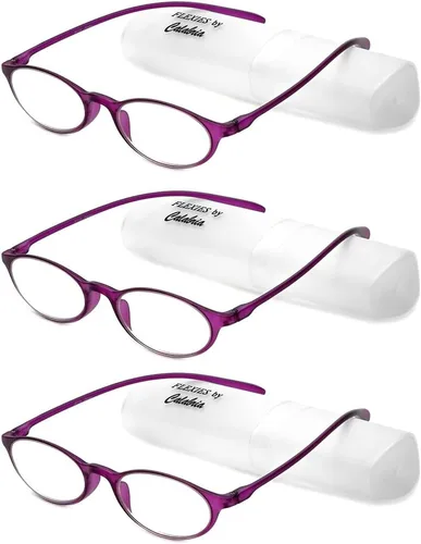 Vista 10 de Calabria 719 Flexie Gafas de Lectura Flexibles Ovaladas para Hombres y Mujeres Elegantes Plegables Lectores Ligeros Montura TR 90 Gafas Duraderas