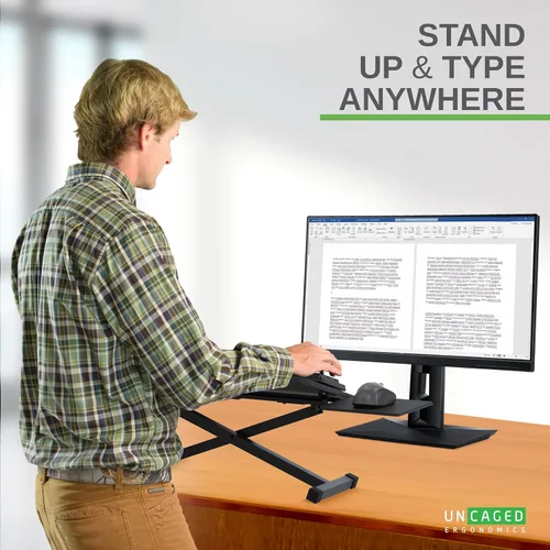 Vista 15 de KT3 Soporte para teclado de computadora para escritorio, elevador de teclado para escritorio, soporte de teclado ajustable en altura para elevar