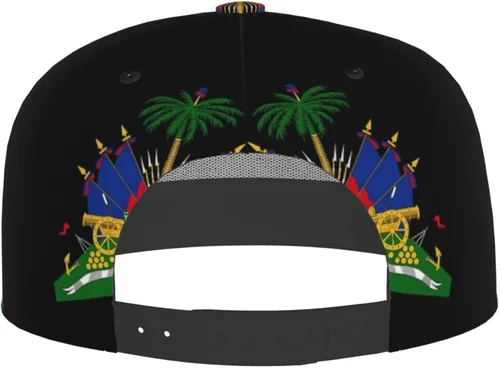 Vista 4 de MANQINF Lindo sombrero de béisbol de la bandera de Haití para hombres y mujeres, gorra de béisbol haitiana ajustable unisex