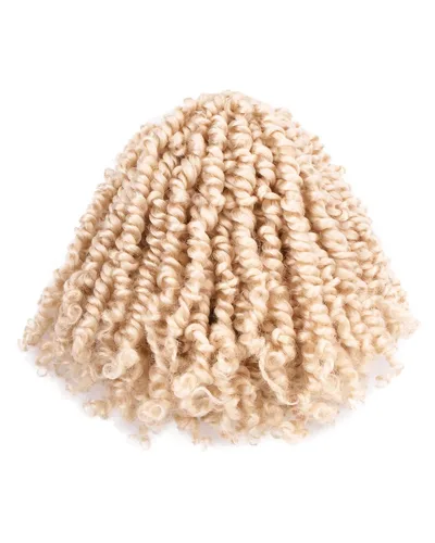 Vista 32 de Paquete de 8 paquetes de cabello de ganchillo súper corto de 6 pulgadas para mujeres negras y niños, extensiones de cabello pretrenzado suave