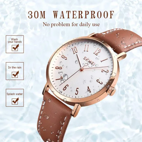 Vista 6 de SKMEI Reloj impermeable para mujer reloj de pulsera para mujer vestido casual de cuarzo analógico para mujer