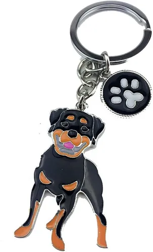Vista 30 de Llavero para perro, lindo llavero de perro para mascotas, mini llavero de metal