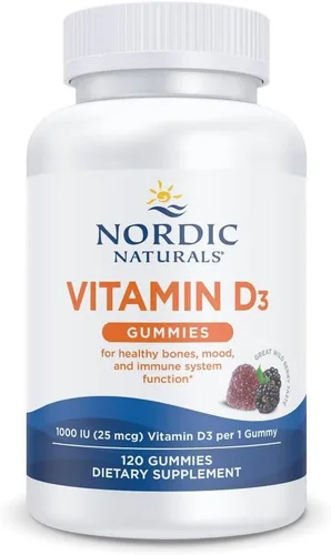 Vista 8 de Nordic Naturals, Gomitas de Vitamina D3, Funcionamiento Saludable de los Huesos, del Estado de ánimo y del Sistema Inmunológico, RUS-31140, 60, 1, 1