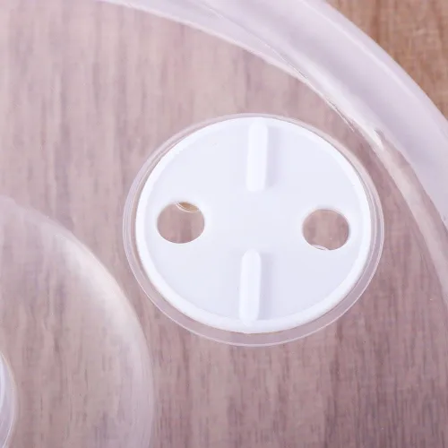 Vista 5 de generic Cubierta de plástico para alimentos para microondas con agarre, cubierta universal de sellado de PP para platos de alimentos, tapa