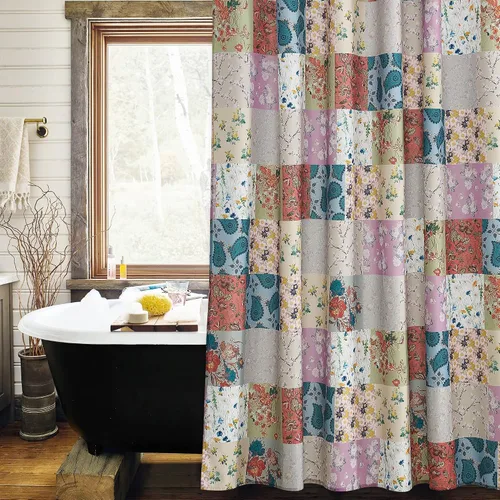 Vista 14 de KGORGE Cortina de ducha para baño, impermeable, con patrón de plantas, tamaño de cabina, decoración de baño para tina, inodoro, spa, 36 pulgadas