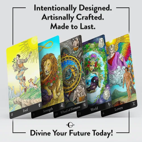 Vista 2 de Tarot Deck con guía completa – Simbolismo moderno e interpretaciones digitales mejoradas para todos los niveles