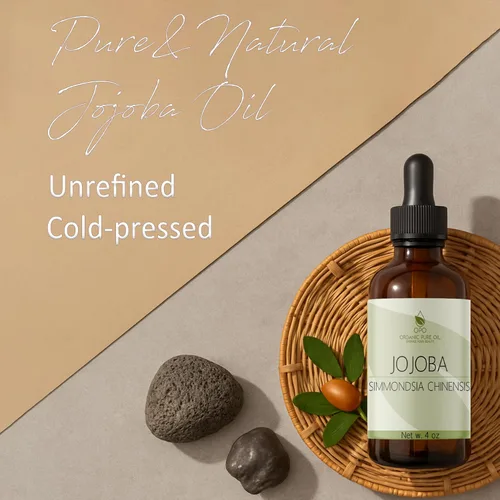 Vista 2 de Aceite de jojoba 100% puro, prensado en frío, sin refinar, aceite portador hidratante e hidratante virgen para piel, cabello, cara, cuidado facial