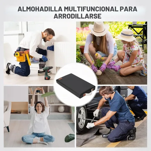 Vista 8 de HappyPicnic Almohadilla impermeable para arrodillarse de jardín, alfombrilla de espuma suave de 2 pulgadas de grosor para jardineros con mango