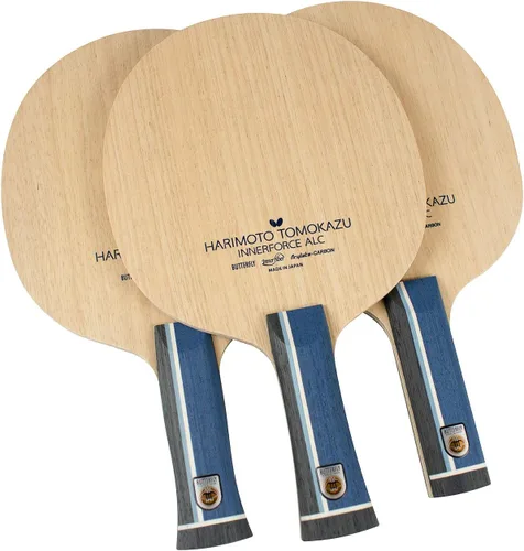 Vista 6 de Harimoto Innerforce ALC Blade - Hoja de tenis de mesa Butterfly - Hoja de fibra de carbono AL - Hoja de tenis de mesa profesional - Tipo de mango