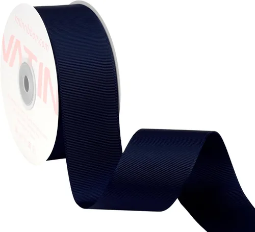Vista 195 de VATIN Cinta de Grogrén Negra, 1-1/2" x 50 Yardas Continuas, Cinta de Grogrén de Poliéster Negra, Usar para Lazos de Bricolaje, Accesorios
