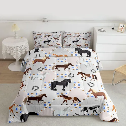 Vista 19 de Feelyou Juego de ropa de cama de sirena suave para niños y niñas, juego de edredón de escamas de peces oceánicos, tamaño individual, edredón