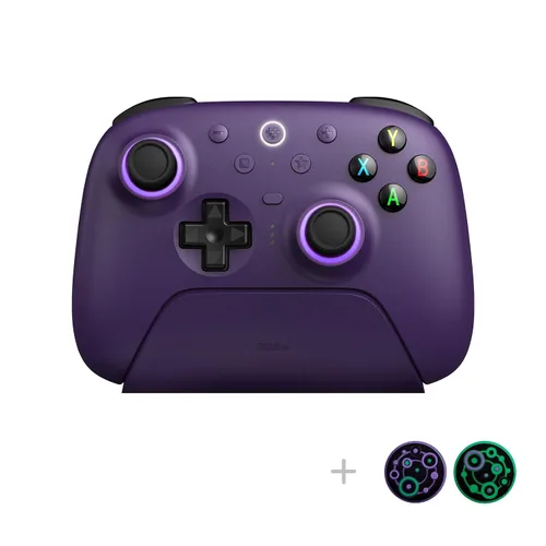 Vista 2 de 8Bitdo Ultimate 2 Wireless Gaming Controller with TMR Joysticks, Switchable Hall EffectTactile Triggers, 8Speed Wireless Tech, Charging Dock, RGB