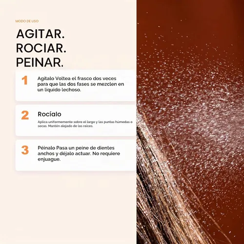 Vista 6 de Morfose Acondicionador profesional sin enjuague de argán, protector térmico para cabello, protección contra el calor en aerosol para el cabello