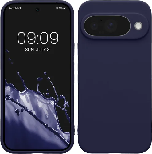 Vista 219 de kwmobile Funda compatible con Google Pixel 9 - Funda protectora delgada de TPU para teléfono - Acabado mate suave - Piedra antigua