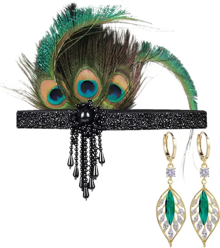 Vista 3 de Juego de accesorios vintage de los años 20, accesorios Gatsby para mujer