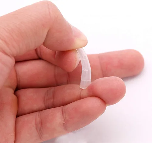 Vista 3 de EORTA 50 fundas de silicona suave para puntas de pinzas para empujador de pestañas, para proteger las puntas, transparente