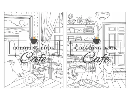 Vista 9 de Home Sweet Home Coloring Book for Adults Fun and Relaxing Interior Home Designs with Beautifully Furnished Rooms and Welcoming Outdoor Spaces