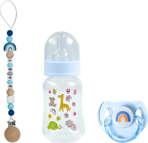 Vista 11 de SCOM Juego de Accesorios para Muñeca Bebé Reborn - Chupetes Magnéticos Arcoíris y Biberones para Muñeca Bebé Removibles Reutilizables con Clips