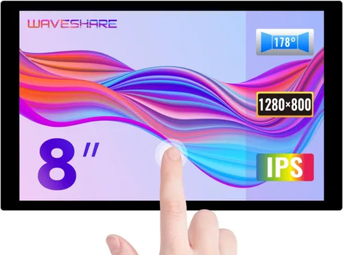 Vista 10 de waveshare Pantalla táctil capacitiva IPS de 10.1 pulgadas, resolución de 1280 × 800, interfaz HDMI, compatible con Raspberry Pi 5/4B/3B/Zero/Zero