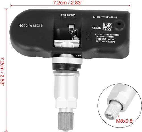 Vista 2 de X AUTOHAUX 6G92-1A159-BB Sistema de Monitoreo de Presión de Neumáticos Sensor TPMS Sensor 433MHz para Volvo C30 C70