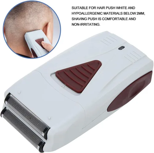 Vista 7 de Syrisora Recortadora eléctrica de la barba de la afeitadora de alternancia recargable USB para la herramienta blanca