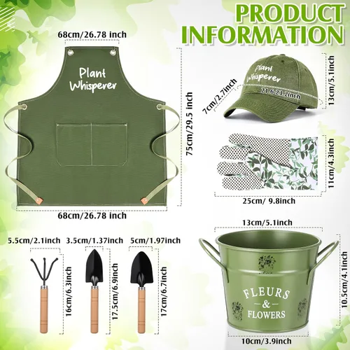 Vista 3 de Tarpop Juego de Herramientas de Jardín de Navidad Plant Whisperer Regalos de Jardinería para Mujeres, Kit de Herramientas de Plantación de Vegetales