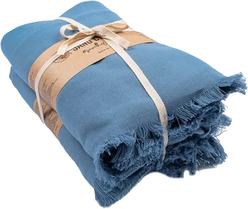 Vista 27 de Sand Cloud Toallas de baño turcas de 2 capas para baño, paquete de 2 Clásico - Gris