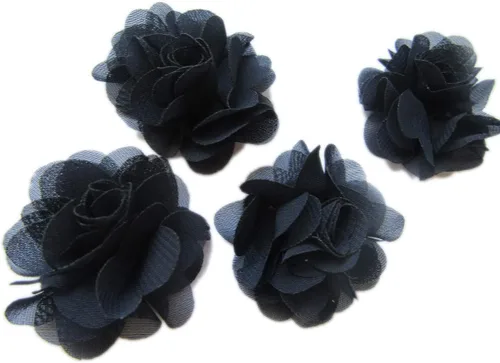 Vista 47 de YYCRAFT Paquete de 30 diademas de flores de gasa de 2 pulgadas, color rosa bebé