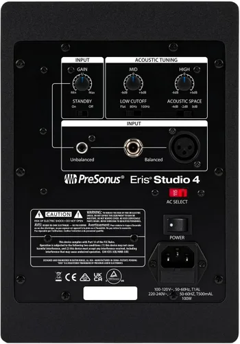 Vista 2 de PreSonus Eris Studio 4 Monitor de estudio activo de 2 vías de 4,5 pulgadas con guía de ondas EBM