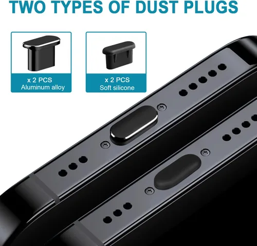 Vista 4 de Enchufe antipolvo USB C, cubierta de enchufe de puerto USB C compatible con iPhone 17, Ari, 17 Pro, 17 Pro Max, iPhone 16/15 (Pro, Plus, Pro Max)